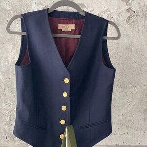 Gucci Uniform Vest Navy Blue - Size 38 NWT